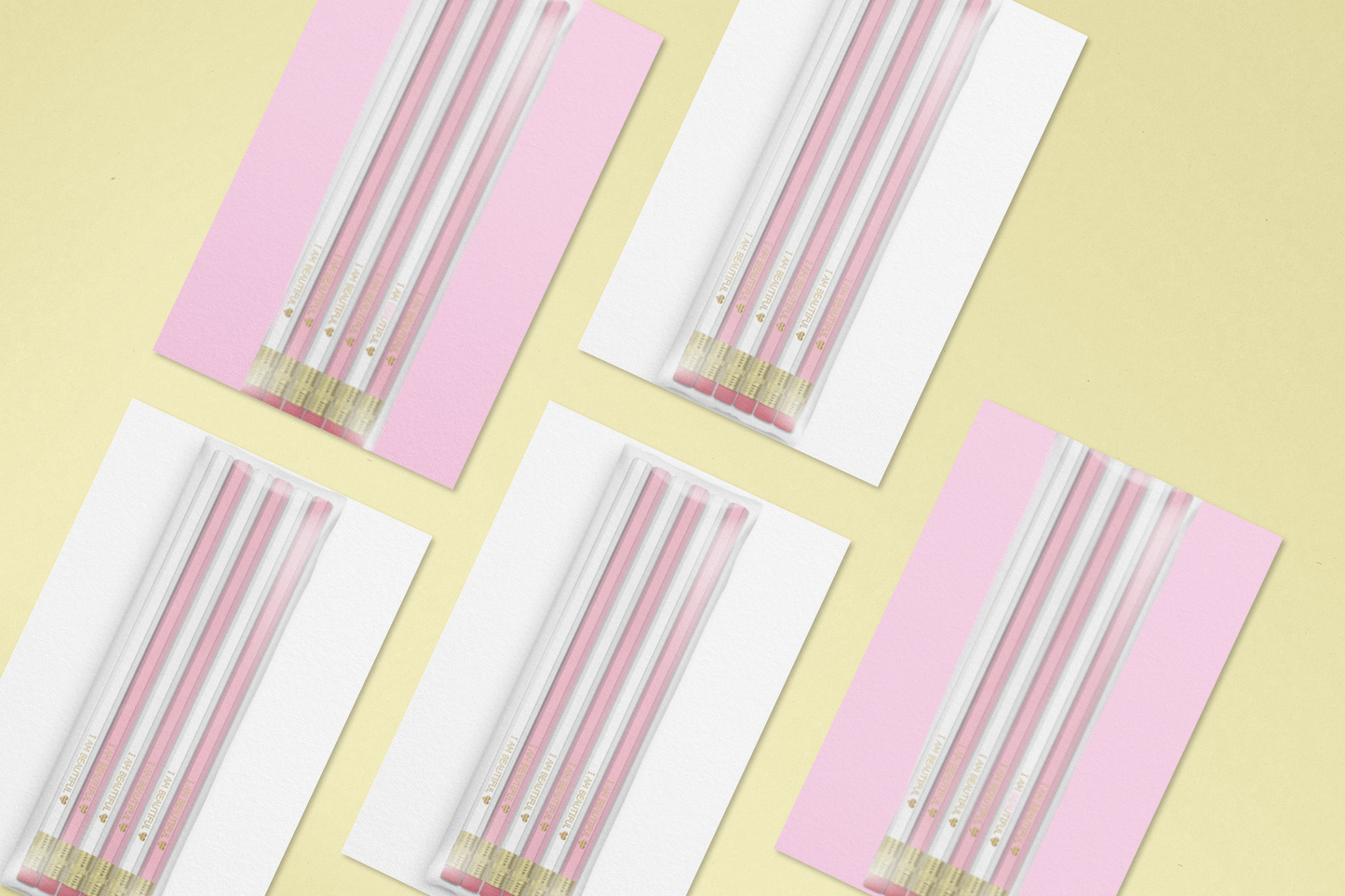 Pink and White Affirmation Pencils